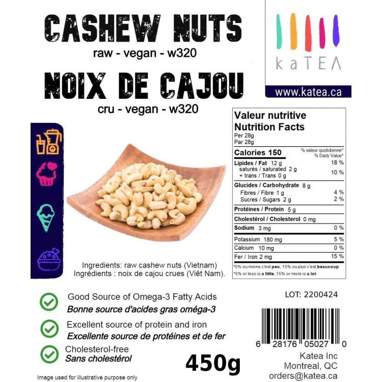Raw Cashew Nuts (0.450 kg)