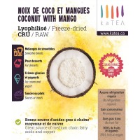 Freeze-dried Coconut with Mango Powder Mix (100g) | Just Mix with water and enjoy| Vegan cuisine | Monounsaturated fats : healthy fats | Freeze-dried Dessert| magnificent ingredient for home made Gelato, toast spread, jam DIY