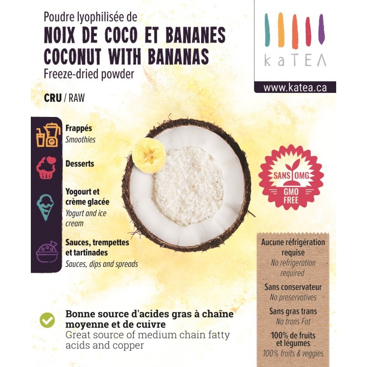 Organic Freeze Dried Coconut with banana (4x100g)