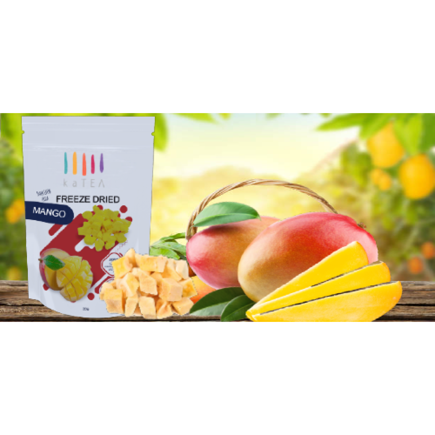 Mango chips, freezedried mangoes, meal replacement